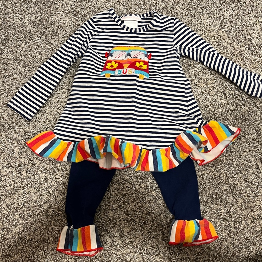 Bonnie Baby Navy and White Striped Top